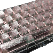 Keycaps met 119 toetsen, koolstofvezelpatroon, zijkant-Roze