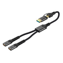 Das leichte USB-C-auf-Typ-C-Buchsen-Splitterkabel-USB auf 2 Typc
