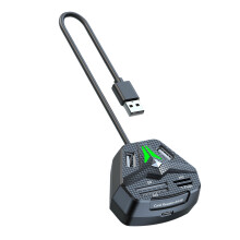 Station d'accueil USB 2.0 avec plusieurs ports pour-2 USB