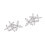 Clip d'oreille en Zircons, accessoire en forme de fleur-Argent 1