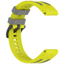 Smartwatch Silicone Watch Band Soft Watch Straps-lime gray 22mm