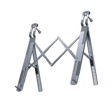 Op 5 niveaus in hoogte verstelbaar aluminium stuurwiel-grijs