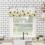 Fenstergardine mit Blumenmuster, 137 x 46 cm, Polyester 3