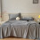 Soft Polyester Throw Blanket Queen Size Grey 4