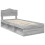 vidaXL Bed Frame Grey Sonoma 90 x 190 cm Solid Pine Wood 4
