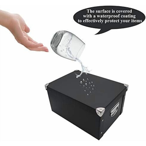 Collapsible Keepsake Box with Metal Corners & Lid 2