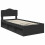 vidaXL Bed Frame with Headboard Black 75 x 190 cm Solid Pine Wood 4