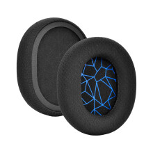 1 paire de coussinets d'oreille en tissu, housse pour-bleu noir