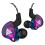 Écouteurs intra-auriculaires à cordon multifonction,-Violet 1