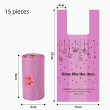 10-roll pack of biodegradable dog poop bags, eco-friendly garbage bags, thickened and leak-proof, suitable for pets' outdoor walks and travel.