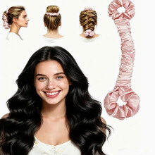Medium Heatless Hair Curler Headband Soft Silk Sleep Curler, No Heat Styling Tool for Long and Medium Hair, Natural Curls Roller
