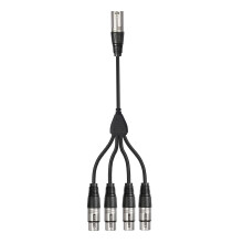 Connecteurs sonores XLR 3 broches 1M 4F, câble, boîtier