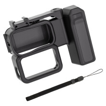 Portable Camera Cage With Expandable Cold Shoe Mount For Vlog