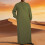 Lightweight And Durable Islamic Thobe Designed-Ar1my green L 7