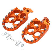 Premium Aluminum Footpegs Built To Enhancing Your-Orange