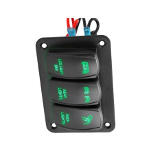 Panneau IP65 d'interrupteurs à rappel de qualité marine-vert