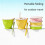Portable Silicone Collapsing Cup With Straw-strawberry powder 7