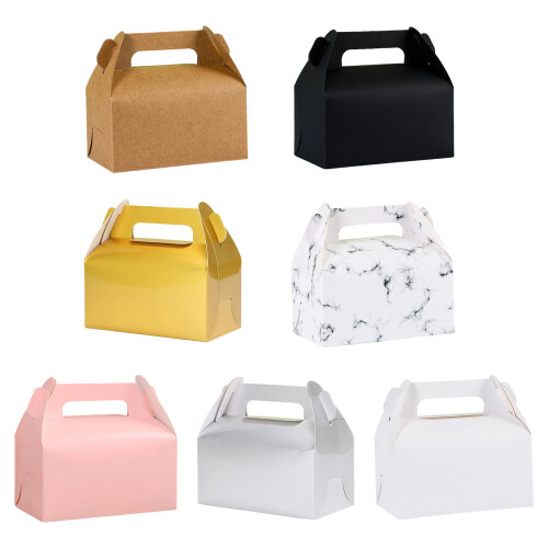 Bulk 50Pieces Cardboard Favors Boxes Quick Popup Design-Black 1