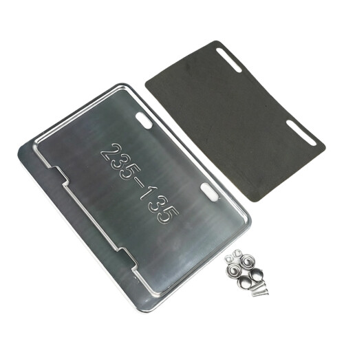 Modern Aluminum License Plate Frame For Motorcycles-Silver