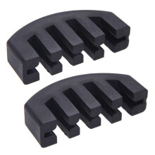 2X Silencieux Mute En Caoutchouc 4/4 Violin Leger Pratique Noir