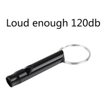 100 Sztuk Gwizdek Aluminiowy, Gwizdek Sportowy, Gwizdek Ratunkowy z Breloczkiem, Czarny