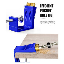 2X Pocket Hole Jig Kit, Pocket Hole Drill Guide Jig Set for 15 Angled Holes, for Woodworking Angle Drilling Holes A