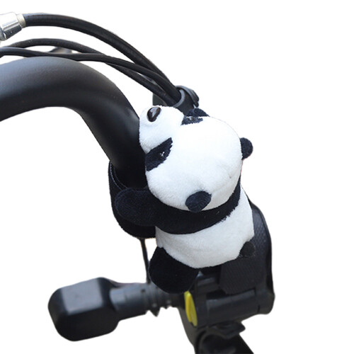 Fun Cartoon Panda Handlebars Ornament Soft Plush Decors for-C