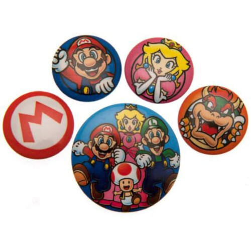 Super Mario Super Mario Badge Set (Pack of 5) 2