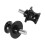 2pcs Machined Motorcycle Jacking Bolts Lightweight &-Black 1