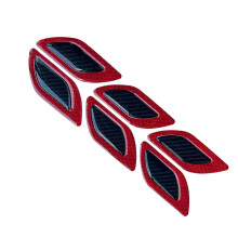 Carbon Fiber Protective Stickers Vehicle Door Guards for-Red