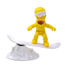 Figurine de personnage de ski Miniature, ornement de-Jaune