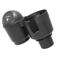 2 In 1 Car Cup Holder Adjustable Limiter & Storage-Black