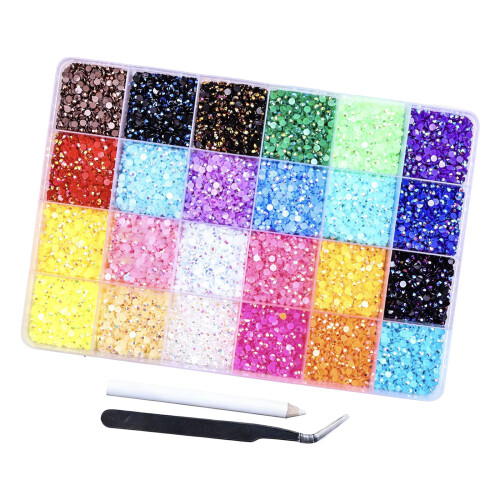 High Refraction Glittering Plastic Diamonds For-4mm Set 2