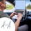 Ergonomic Flipping Design Steering Wheel Notebook Stand-Silver 5