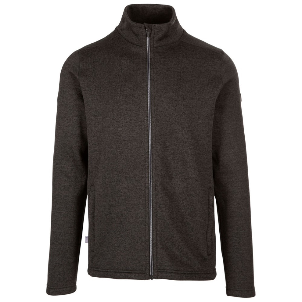 Trespass Men's Dark/Grey Rundel Marl Fleece Jacket - M - 100% Recycled Polyester - Image 3