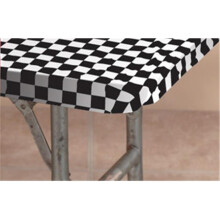 Kwik-Covers KS3072PK-BLKW PKG. BLACK & WHITE CHECK KWIK-SKIRT WITH 30 inch X 72 inch WHITE COVER- 10 PER CASE