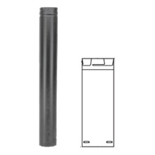 M & G Duravent 4PVP-60B 4 Inch x 60 Inch Pelletvent Pro Pipe 304-alloy Stainless Inner Liner Black Outer