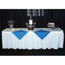 Kwik-Covers KS3096PK-BW PKG. BLUE GINGHAM KWIK SKIRT WITH 30 inch X 96 inch WHITE COVER- 10 PER CASE