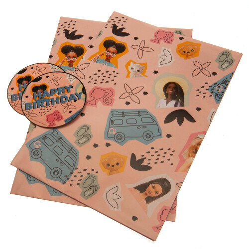Barbie Barbie Happy Birthday Gift Wrap Sheets