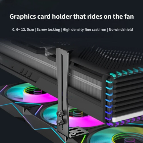 Universal Graphics Card Holder Brackets With Quick-Black 1