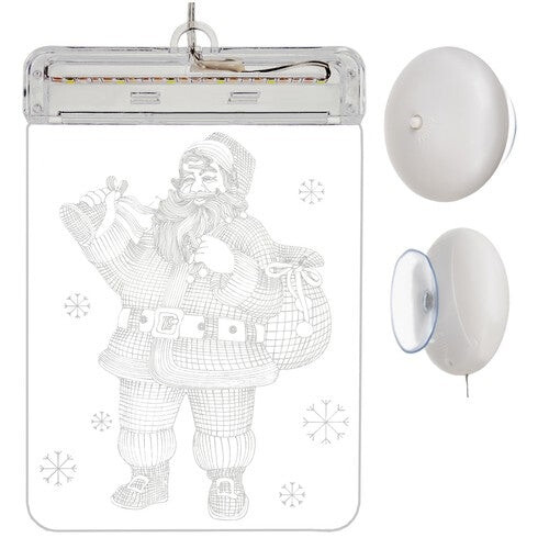 Farvet glas LED 3D- Julemand