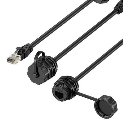 Flush Mount RJ45 Coupler with Dust Cover for Secure &Stable-3m 1