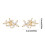 Clip d'oreille en Zircons, accessoire en forme de fleur-Argent 4