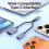 Compactly USB C To 3.5mm Headphone And Chargers Adapter-Grey 4