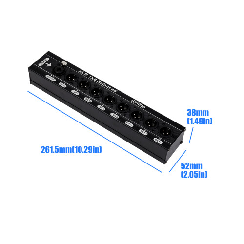 Professional Balanced Music Splitter With 8 XLR Outputs For 1