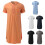 Traditional Islamic Sleep Robe Short Style Soft-navy blue M 3