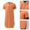 Traditional Islamic Sleep Robe Short Style Soft-navy blue M 4