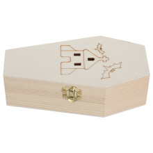 Kleine Holz Sargbox Beige - Schmuckkästchen Und