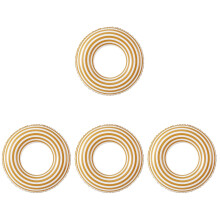4Pcs Striped Orange PVC Swim Rings Adults Floating Pool Party Gear