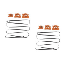 2Sets Brown Adjustable Reptile Harness Leash Set Portable Outdoor Use